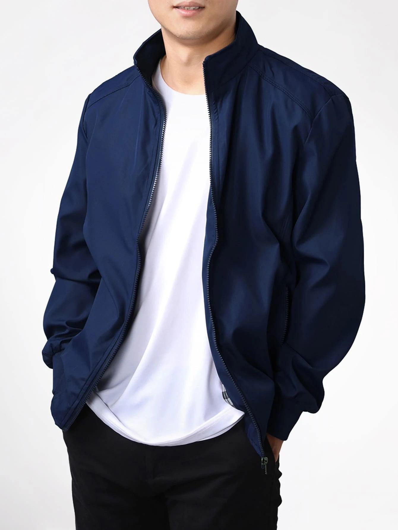 blue bomber jacket
