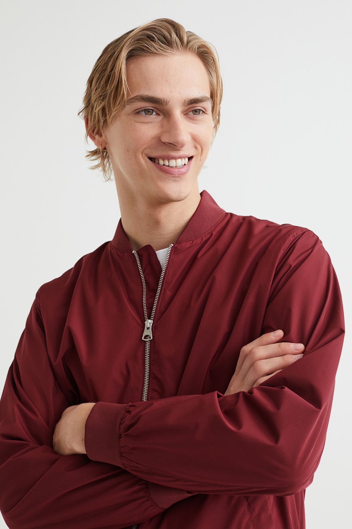 red bomber jacket